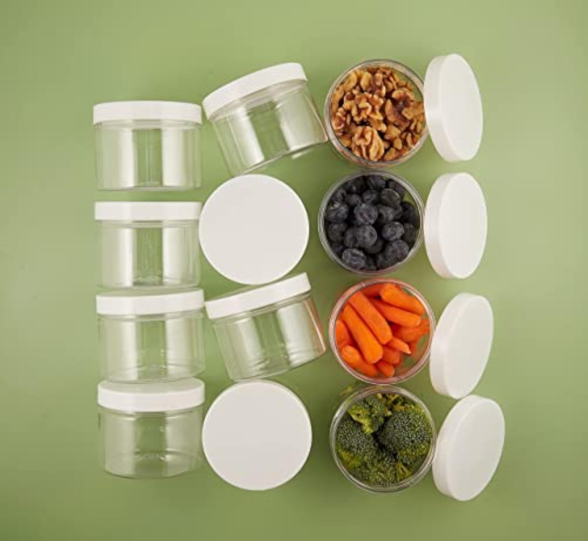 4 oz Plastic Containers with Lids, 12 Packs